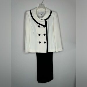 Tahari Arthur S. Levine black and white suit set